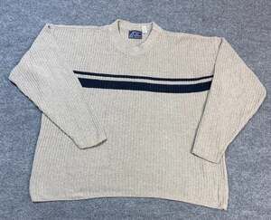 Vtg Peconic Bay Traders Sweater Men's XL Gray Long Sleeve Made In USA
